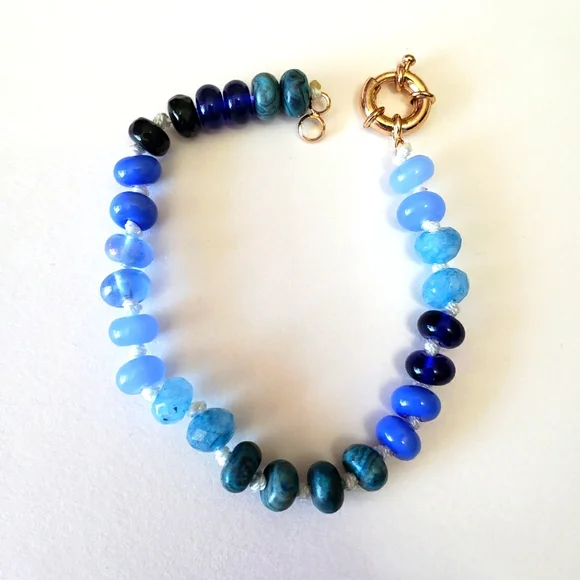 New Trendy Natural Stone Bracelet For Women Colorful Boho Luxury Design - Picture 2 of 5